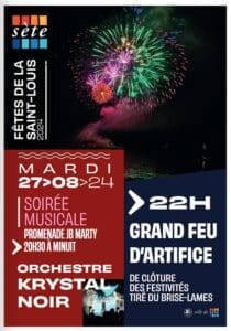 Feu d’artifice Saint Louis Sète 2024 Affiche