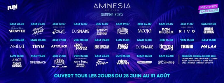 Amnesia Cap Dagde Programme 2025 Affiche