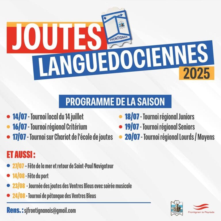 Tournois De Joutes 2025 Frontignan Programme
