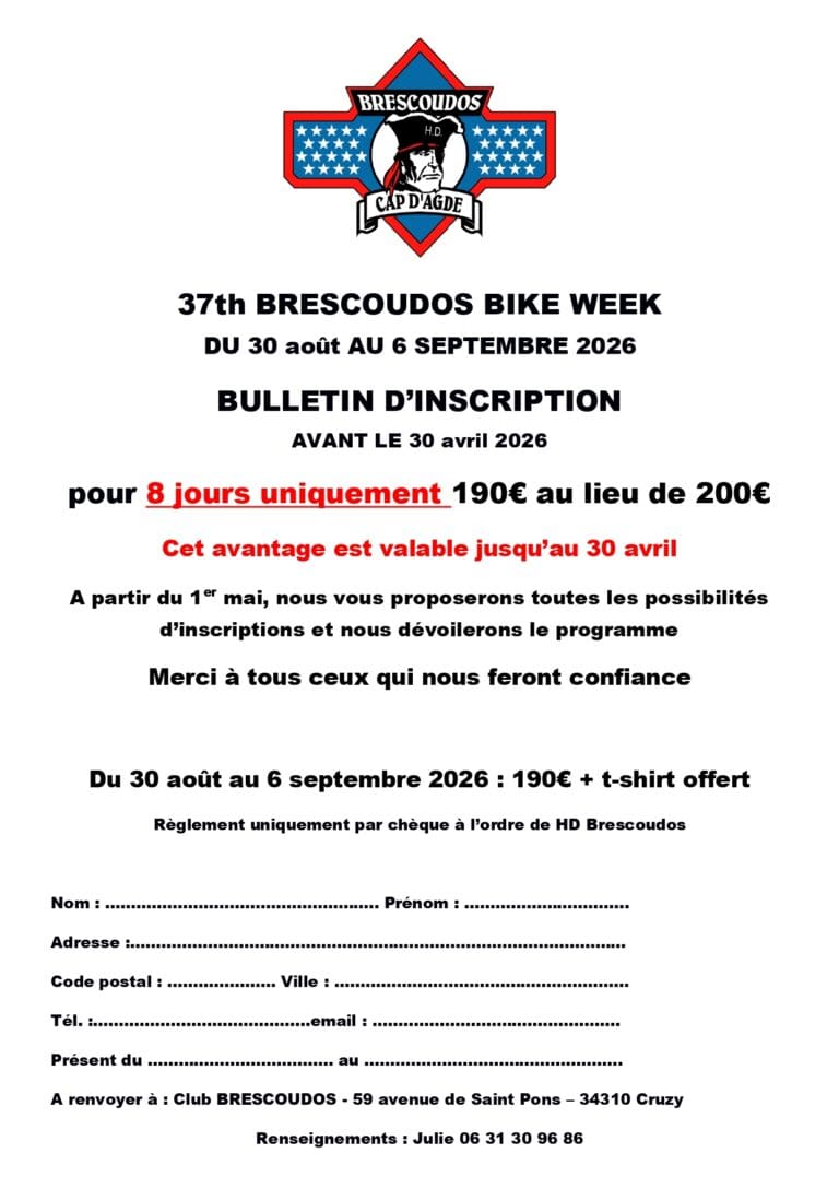 Bulletin Dinscription A La 37th Bbw