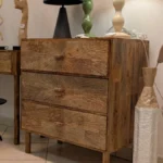 Commode Manguier Massif 3 Tiroirs Sculptés