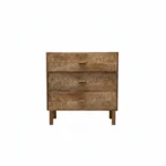 Commode Manguier Massif 3 Tiroirs Sculptés