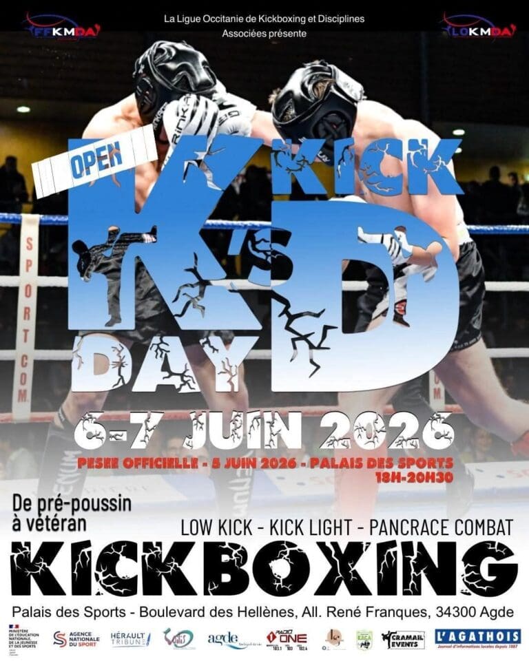 OPEN KICK KSD DAY – Agde 2026 · Championnat de Kickboxing et Disciplines Associées