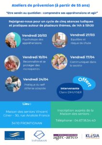 Ateliers de prévention seniors – Maison des seniors Vincent-Giner