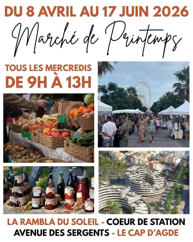 Marche De Printemps 2026 Au Cap Dagde Affiche