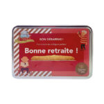 Boîte à sucre Zézette Bonne Retraite 250g cadeau départ retraite La Belle Époque Sète