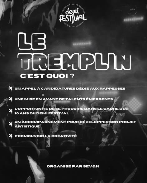 Le Tremplin du Demi Festival : appel aux rappeuses