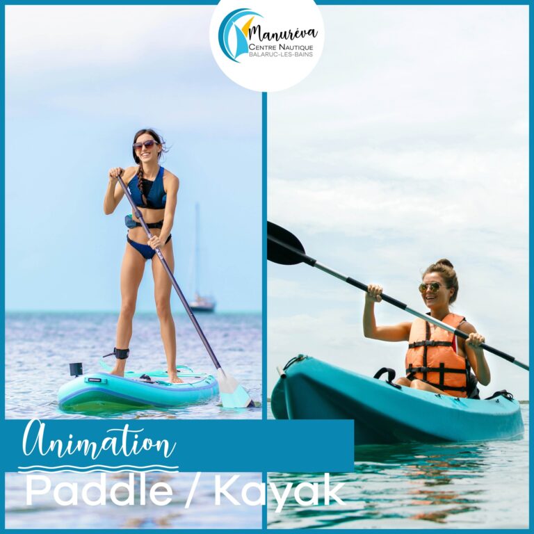 Animation Paddle & Kayak – Centre Nautique Manureva de Balaruc-les-Bains