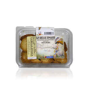 Kémias Gastounet sésame boîte transparente 150g biscuit salé artisanal Frontignan Hérault
