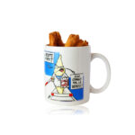 Zézette de Sète mug céramique blanc motif joutes sétoises tradition
