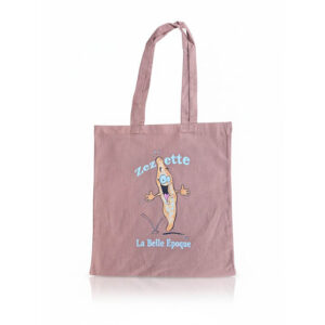 Tote bag rose Zézette de Sète La Belle Époque sac coton souvenir