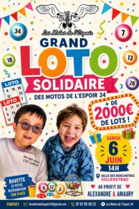 Grand Loto Solidaire 2026 des Motos de l'Espoir 34