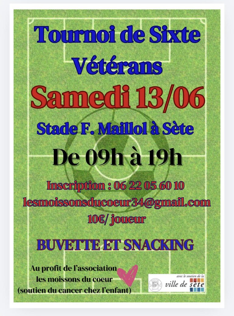 Tournoi de Sixte Vétérans 2026 – Les Moissons du Cœur