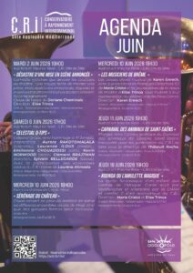 Agenda Juin 2026 – Conservatoire de Sète