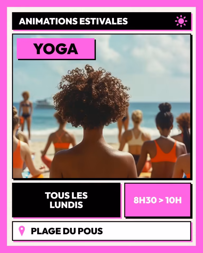 Yoga sur la plage du Pous